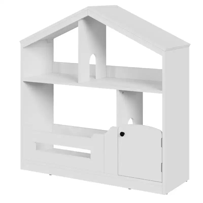 Étagère à livres pour enfants à 2 niveaux avec capteur de mouvement - Étagère à livres en bois, Organisateur de rangement de jouets, Présentoir à livres pour chambres d'enfants, salles de classe, salles de jeux
