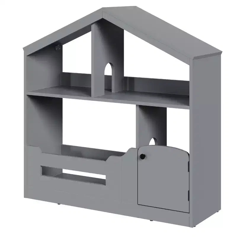 Étagère à livres pour enfants à 2 niveaux avec capteur de mouvement - Étagère à livres en bois, Organisateur de rangement de jouets, Présentoir à livres pour chambres d'enfants, salles de classe, salles de jeux