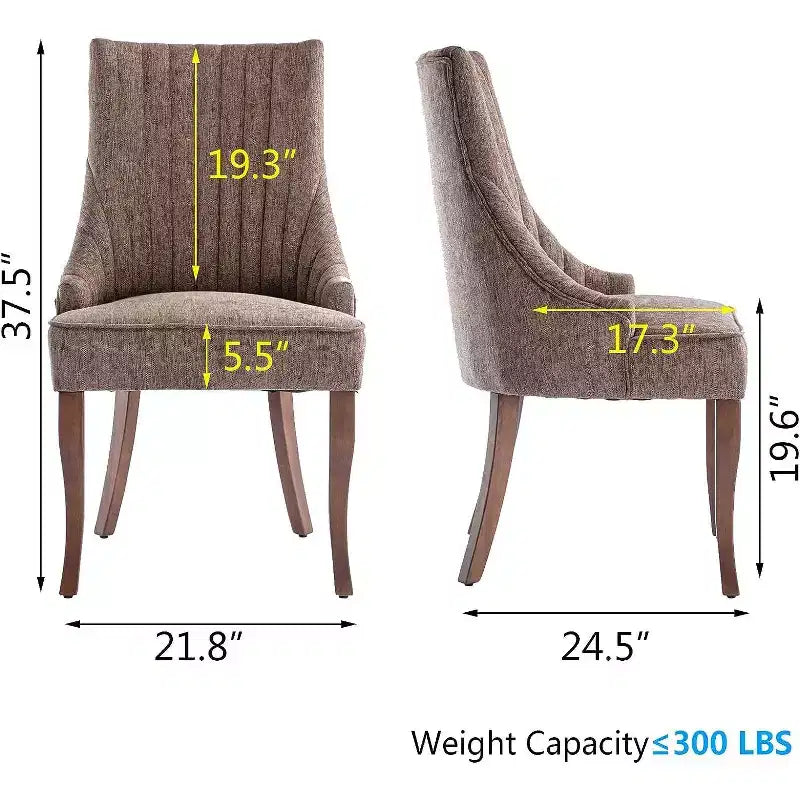 Chaise plissée minimaliste, rembourrage doux pieds en bois massif, usage domestique