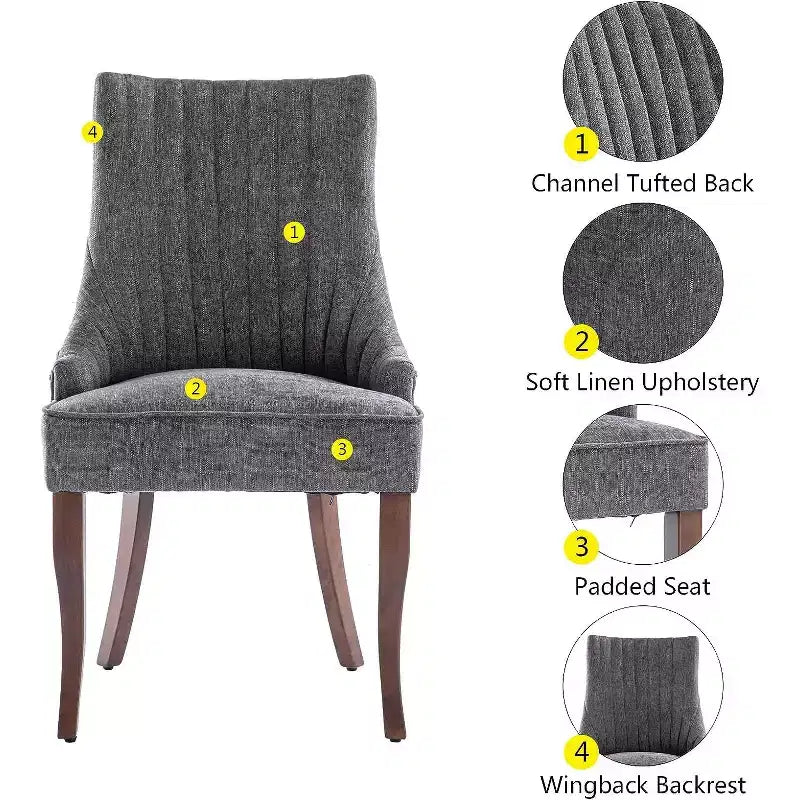 Chaise plissée minimaliste, rembourrage doux pieds en bois massif, usage domestique