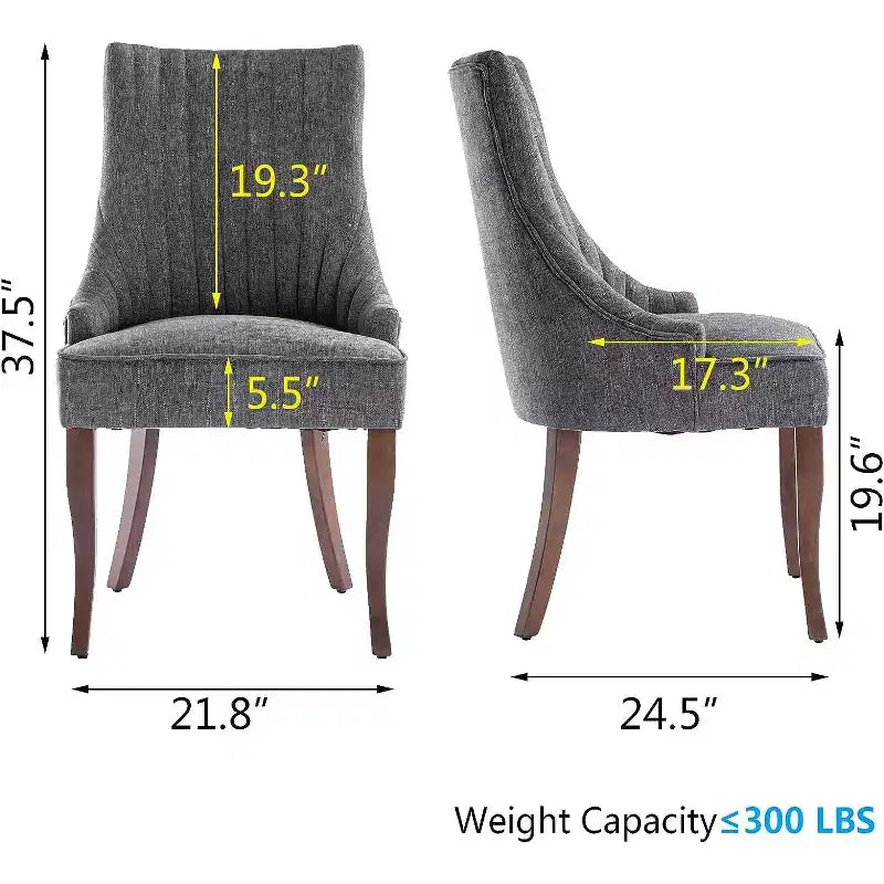 Chaise plissée minimaliste, rembourrage doux pieds en bois massif, usage domestique