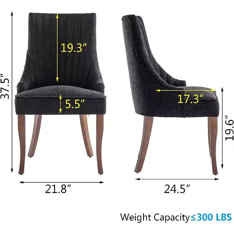 Chaise plissée minimaliste, rembourrage doux pieds en bois massif, usage domestique