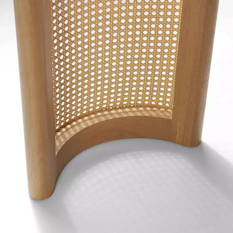 Console ovale de 152 cm avec pieds en cannage, Table de canapé étroite moderne pour entrée, salon et hall