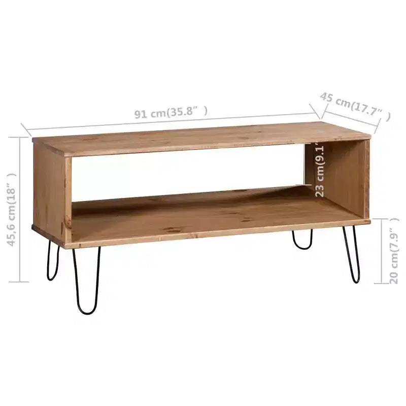 Table basse Table d'appoint Canapé Table d'appoint New York Bois massif Pin