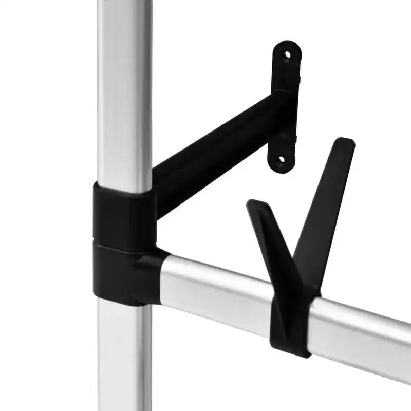 vidaXL Telescopic Wardrobe System with Rods and Shelf Aluminum