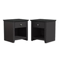 Galano Modern 1-Drawer Nightstands with Open Storage Set of 2 19.3 W  16.9 D  20.9 H