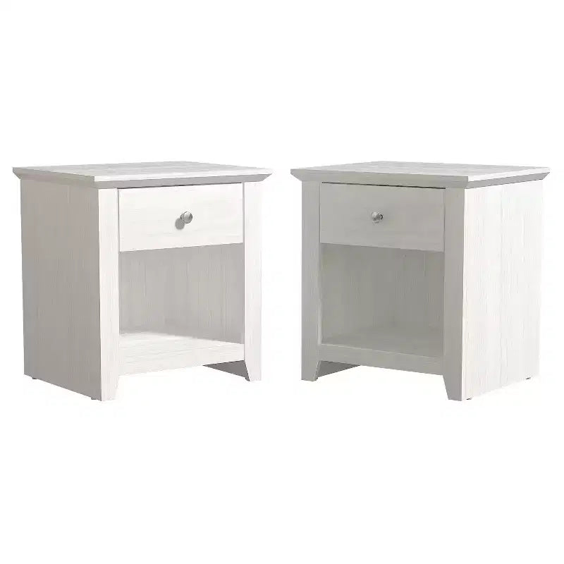 Tables de Chevet Modernes 1 Tiroir avec Rangement Ouvert, Lot de 2 49 cm (L) x 43 cm (P) x 53 cm (H)