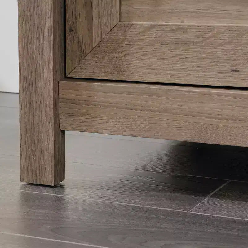 Commode rustique en bois à 6 tiroirs de 52 po