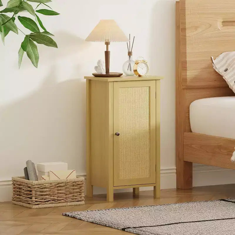 Table de chevet de ferme moderne, table de nuit bohème de 40,6 cm avec tiroir, table d'appoint de rangement en bois avec pieds robustes pour chambre à coucher, salon