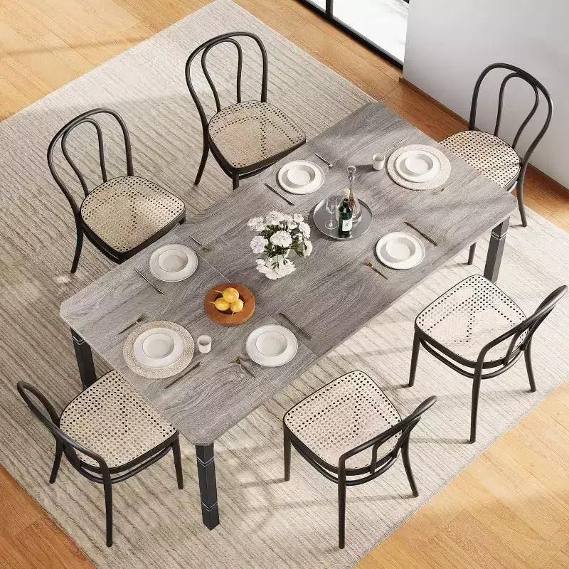 79 Large Industrial Dining Room Table for 6-8 People Rectangular Wood Kitchen Table Modern Farmhouse Dining Table