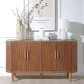 GDFStudio Beli 59'' Rustic Accent Storage Cabinet with 4 Doors and 2 Adjustable Shelves