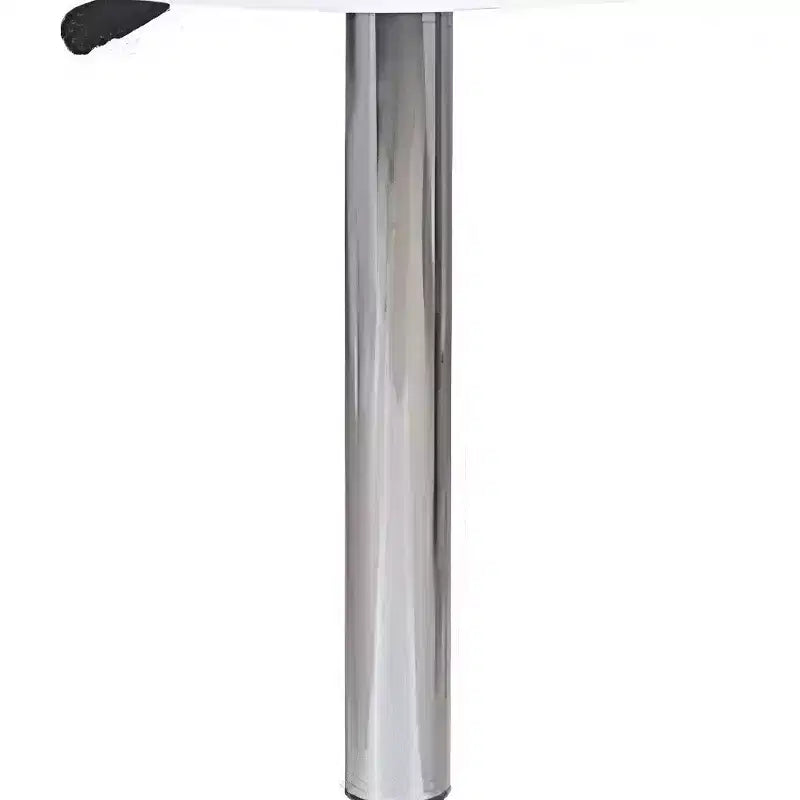 HomeRoots 24 White and Silver Rounded Wood and Iron Bar Table