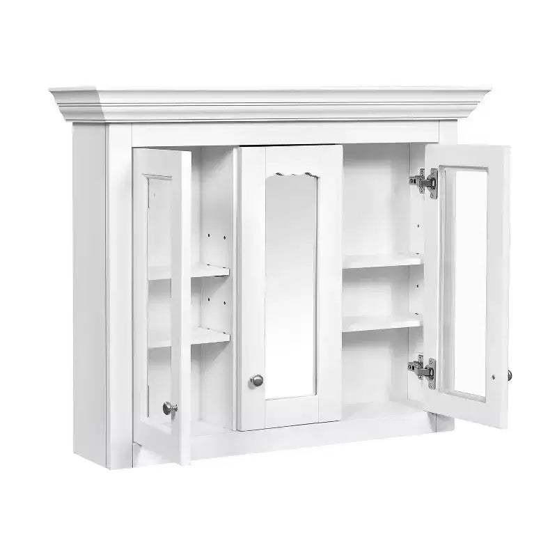 CASAINC 35 Wall Mounted Medicine Cabinet with Mirror and 5 Adjustable Storage Shelves