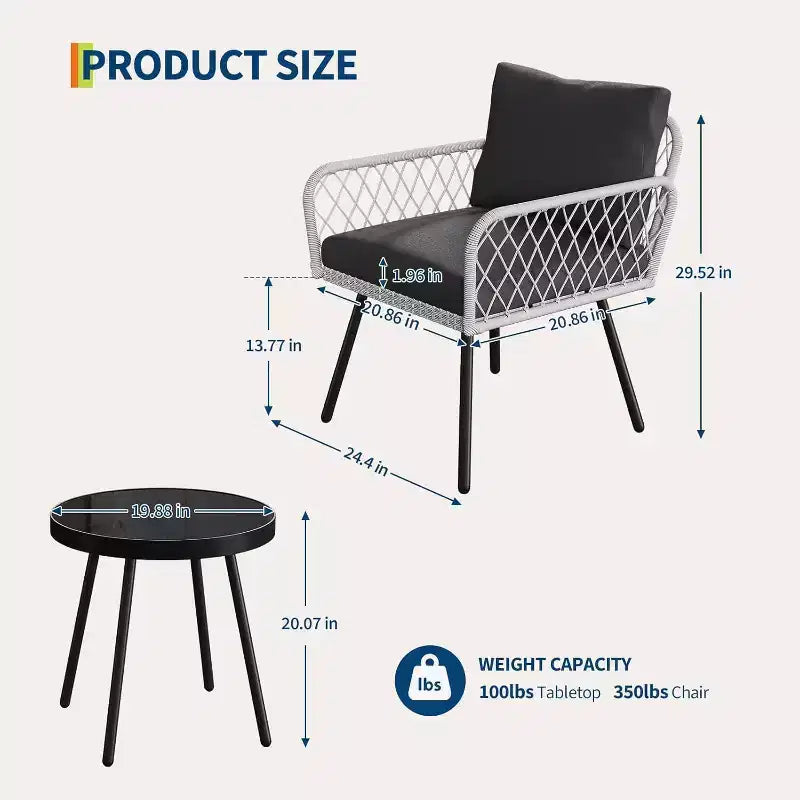 COZONY All Weather Outdoor Sectional Sofa Set, Wicker Patio Seating Cushion Glass Table for Balcony Porch Garden