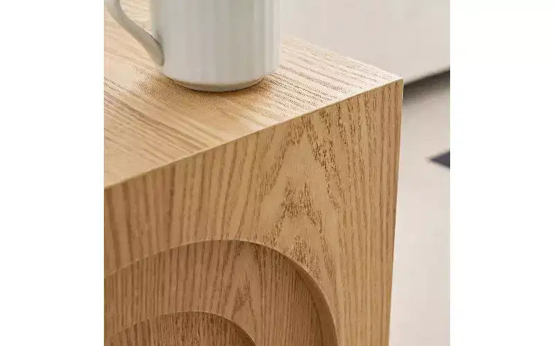 TUYOHW Modern Square Side Table, Imitation Solid Wood MDF End Table, Living Room Accent Small Coffee Table, Bedroom Nightstand