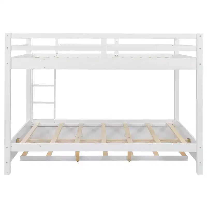 Luxystar Queen Size Wooden Bunk Bed with Trundle for Kids Room and Apartment