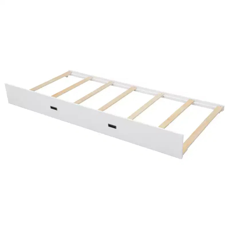 Luxystar Queen Size Wooden Bunk Bed with Trundle for Kids Room and Apartment