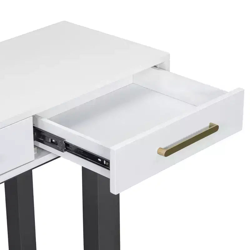 Okak Modern Artsy Style Console Table with 3 Drawers,Elegant Entryway Table with Cross Legs,Foyer Tables for Entryway,Living Room