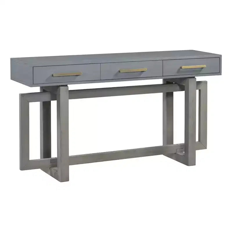 Okak Modern Artsy Style Console Table with 3 Drawers,Elegant Entryway Table with Cross Legs,Foyer Tables for Entryway,Living Room