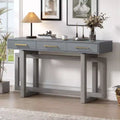 Okak Modern Artsy Style Console Table with 3 Drawers,Elegant Entryway Table with Cross Legs,Foyer Tables for Entryway,Living Room