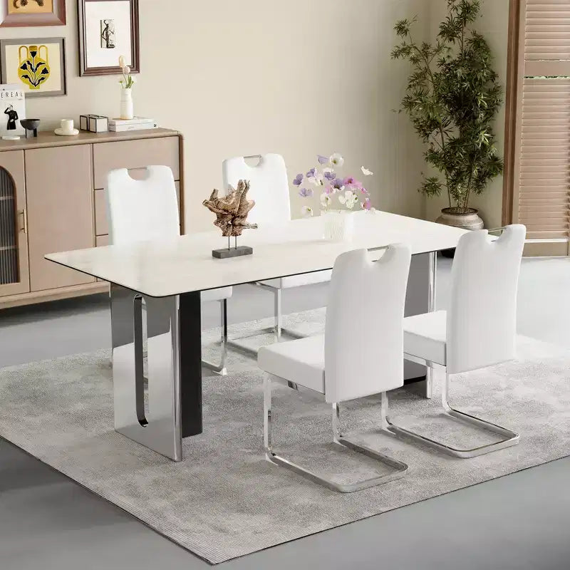 MAYEERTY Set of 4 Thickened Dining Chairs with Ergonomic Comfort for Home Office