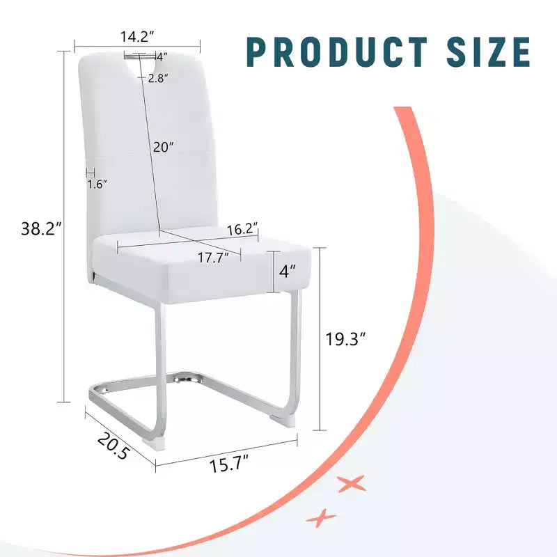 MAYEERTY Set of 4 Thickened Dining Chairs with Ergonomic Comfort for Home Office