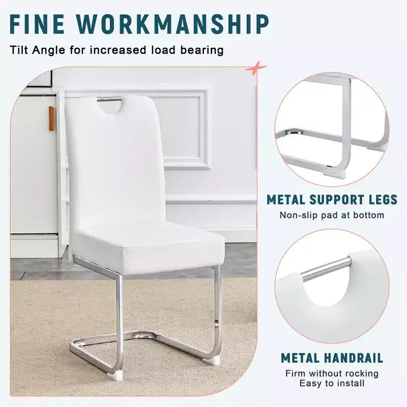 MAYEERTY Set of 4 Thickened Dining Chairs with Ergonomic Comfort for Home Office
