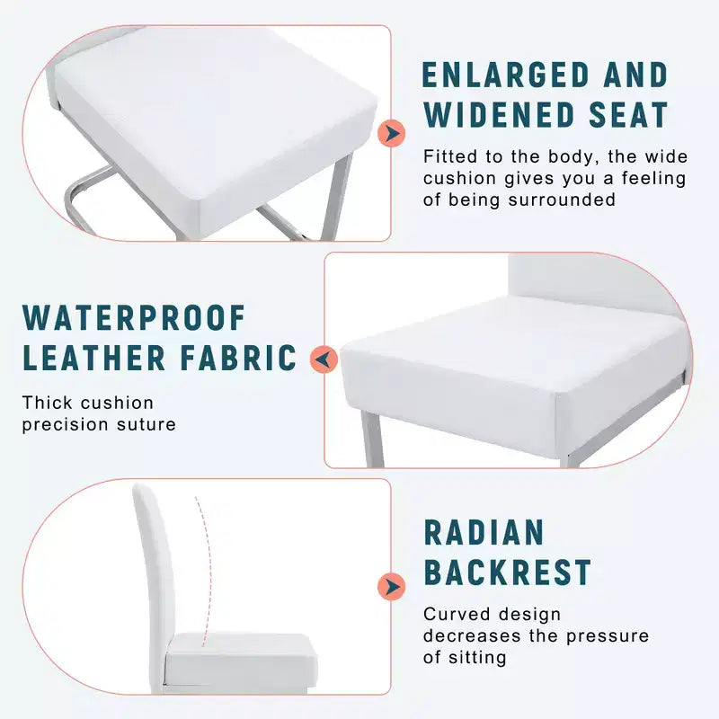 MAYEERTY Set of 4 Thickened Dining Chairs with Ergonomic Comfort for Home Office