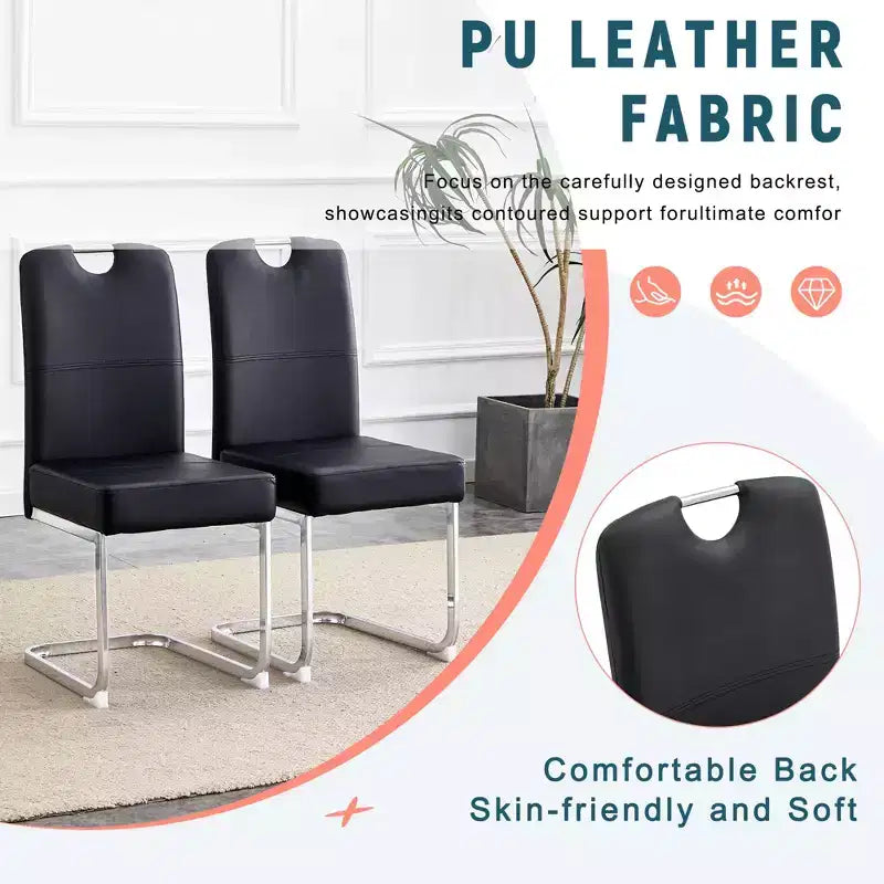 MAYEERTY Set of 4 Thickened Dining Chairs with Ergonomic Comfort for Home Office