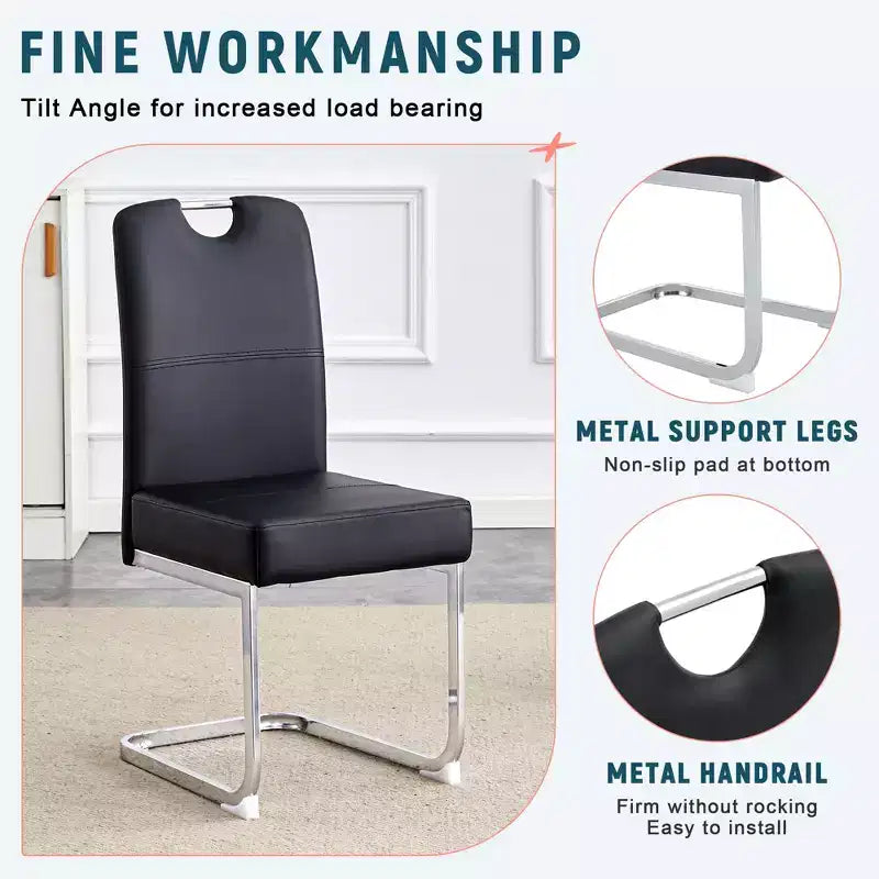 MAYEERTY Set of 4 Thickened Dining Chairs with Ergonomic Comfort for Home Office