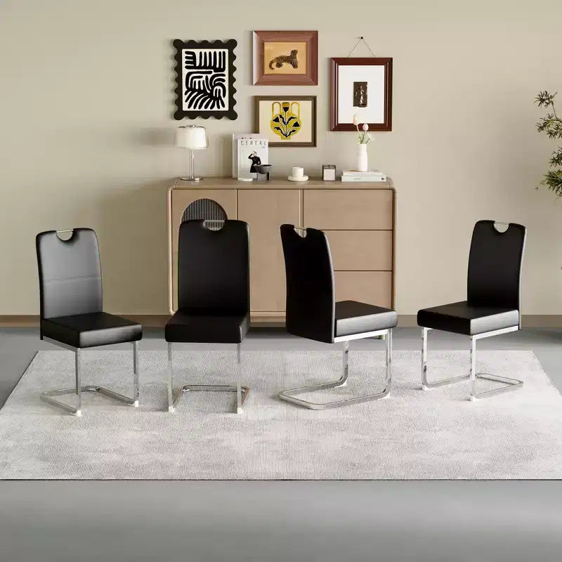MAYEERTY Set of 4 Thickened Dining Chairs with Ergonomic Comfort for Home Office