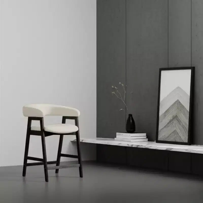 Chaises hauteur comptoir, noir vintage (lot de 2)