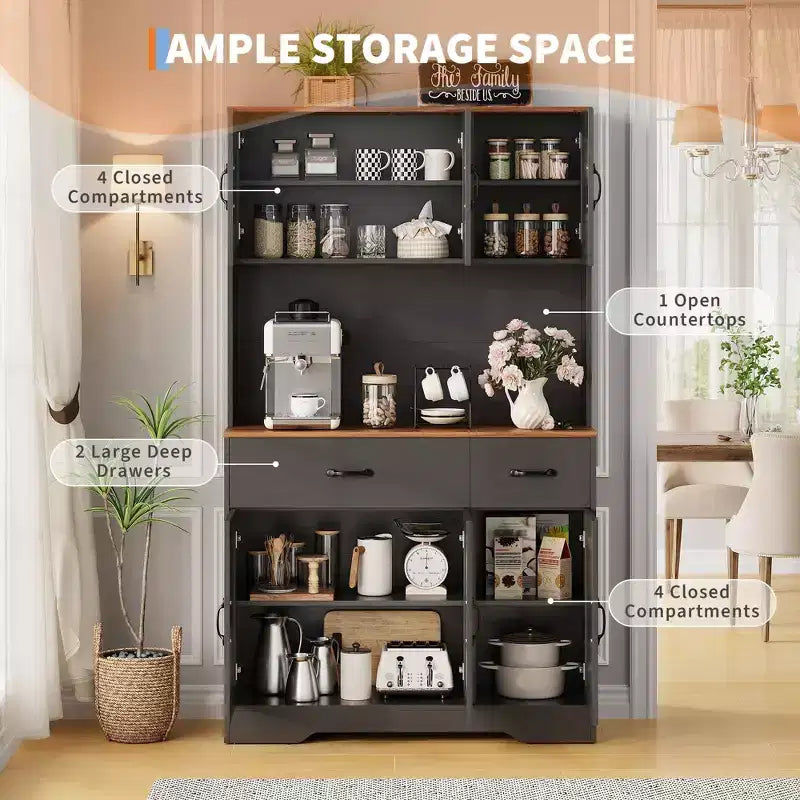 Meuble de rangement de ferme 71 avec station de recharge, 4 portes, 2 tiroirs