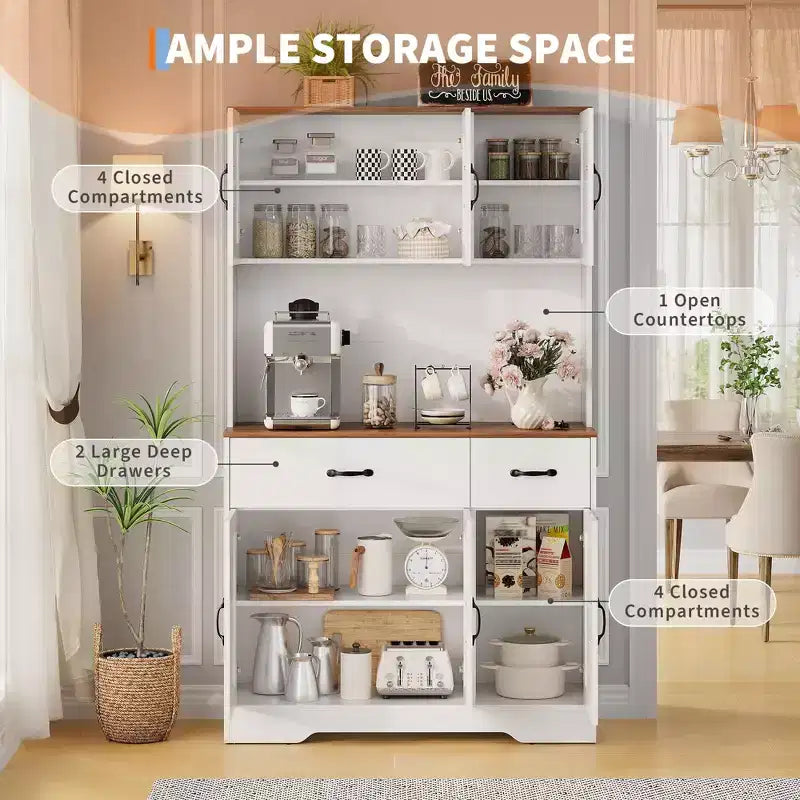 Meuble de rangement de ferme 71 avec station de recharge, 4 portes, 2 tiroirs
