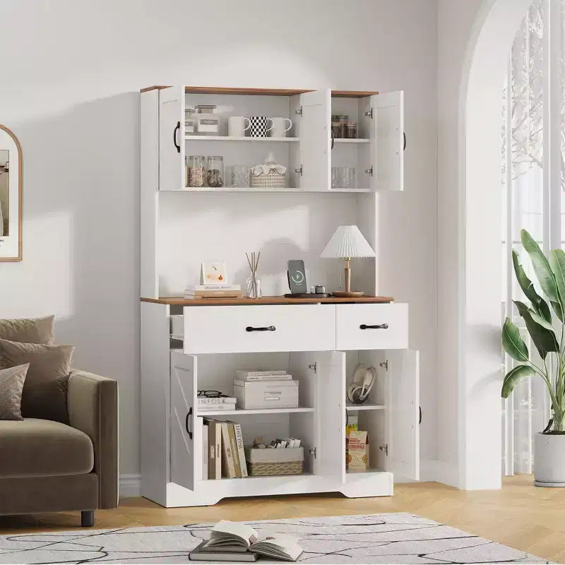 Meuble de rangement de ferme 71 avec station de recharge, 4 portes, 2 tiroirs