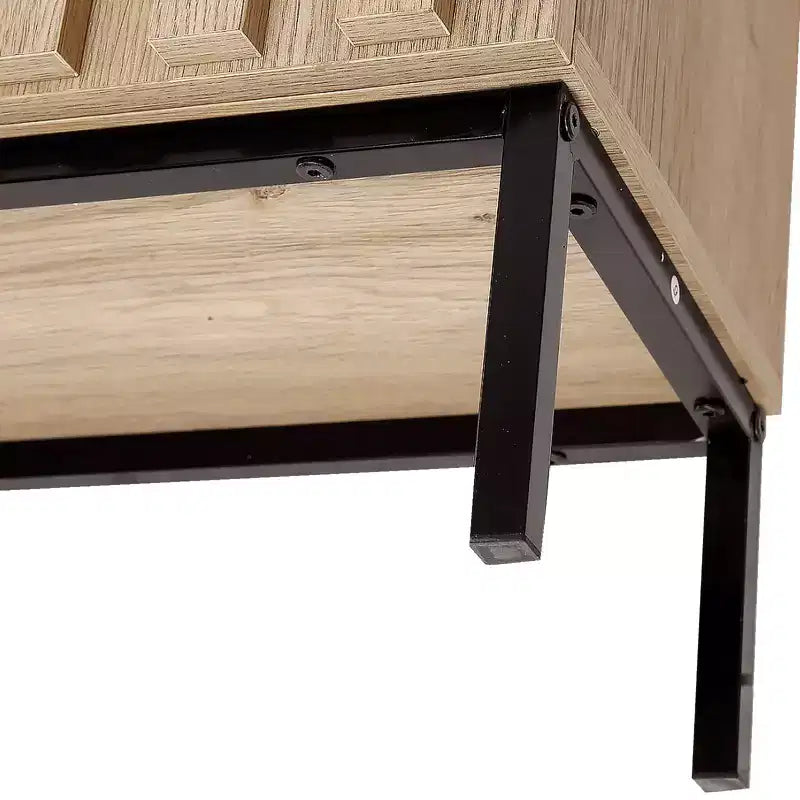Buffet Cabinet with Storage, Sideboard Cabinet with 2 Fluted Doors, Wood Coffee Bar Table for Entryway, Hallway, Kitchen, Dining Room, Living Room