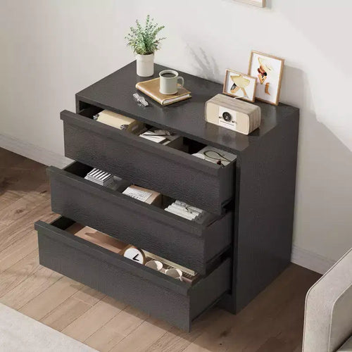 30 3-Drawer Tall Nightstand - Modern Bedside Table & End Table with Large Storage and Anti-Tip Kit for Bedroom & Living Room