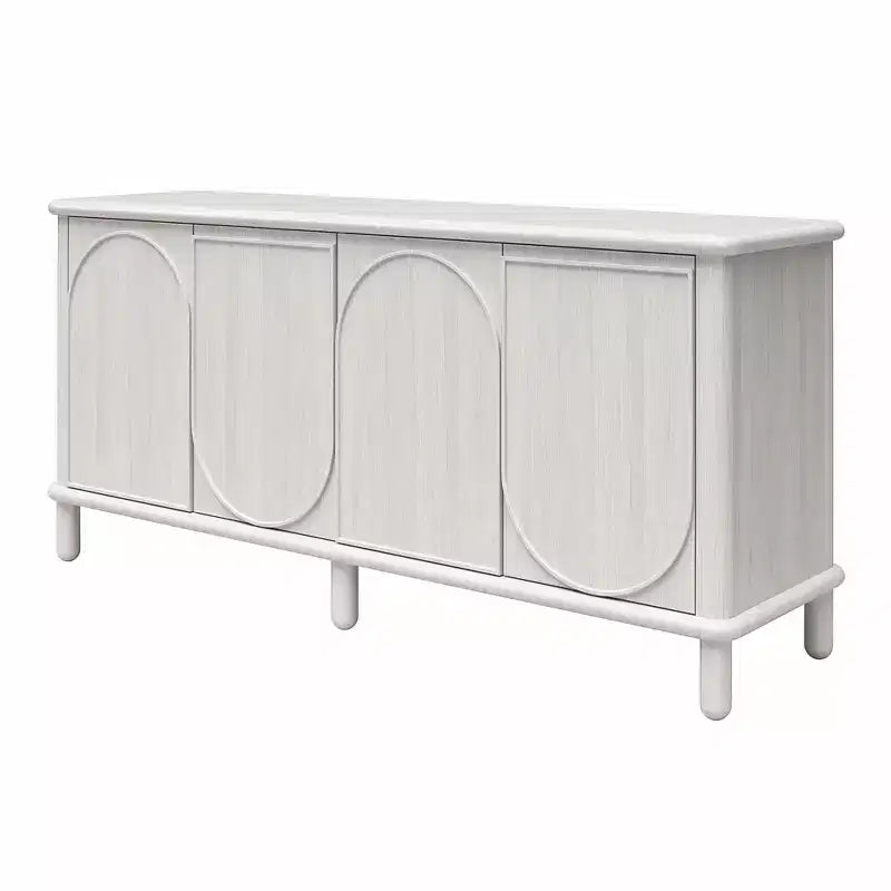 Buffet rustique en bois avec étagères ajustables