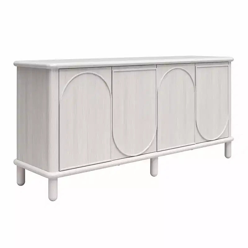 GDFStudio Abigail Rustic Wood Sideboard Cabinet with Adjustable Shelves