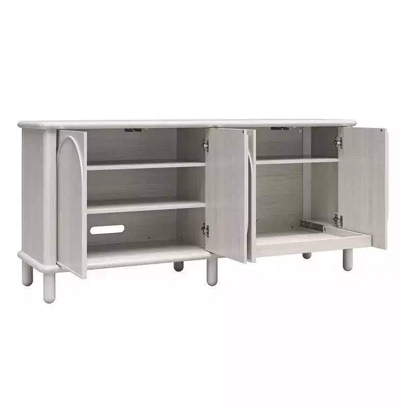 Buffet rustique en bois avec étagères ajustables
