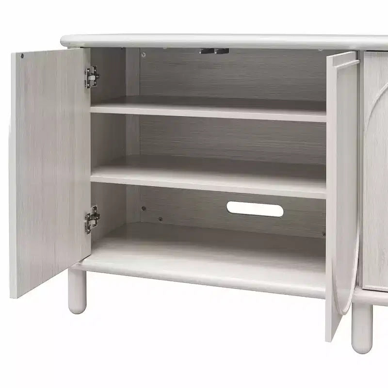 Buffet rustique en bois avec étagères ajustables