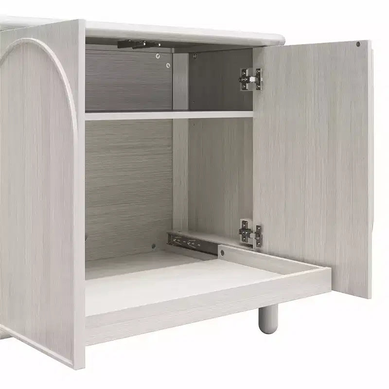 Buffet rustique en bois avec étagères ajustables
