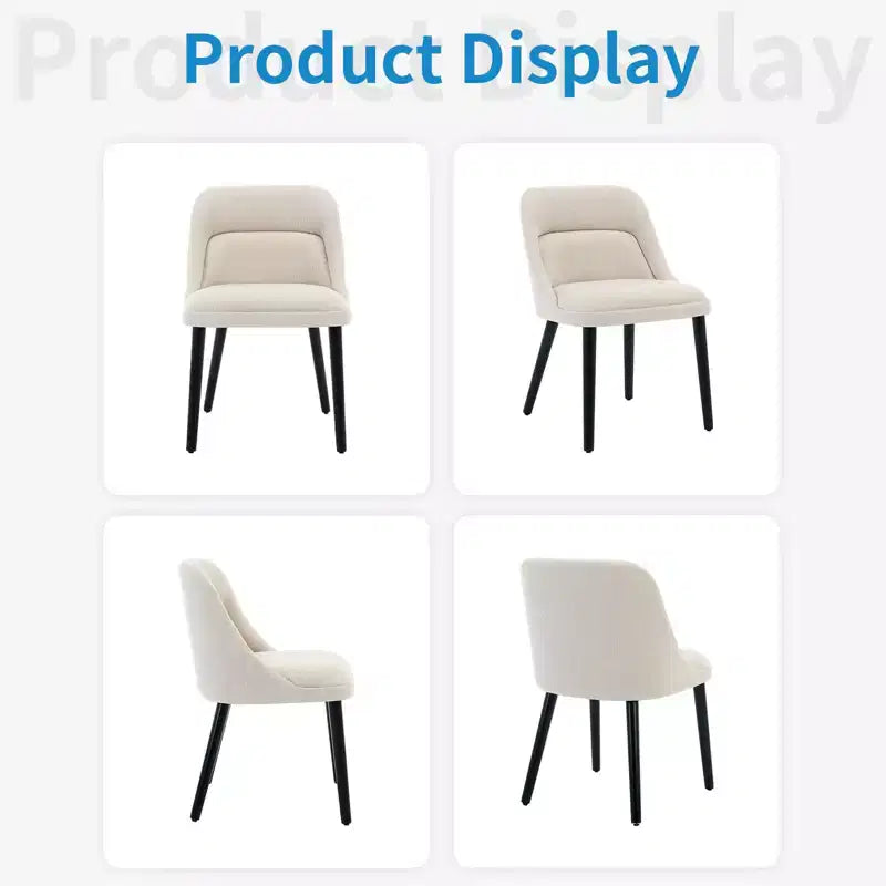 Dining Chairs Set of 6/4, Side Chairs with High-Back Linen Fabric, Padded Seat, turdy Wood Legs for Kitchen, Dining Room, Caf, Farmhouse, Beige