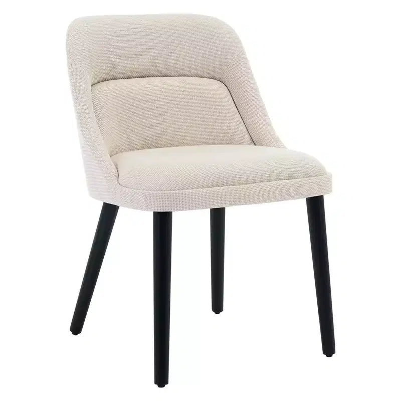 Dining Chairs Set of 6/4, Side Chairs with High-Back Linen Fabric, Padded Seat, turdy Wood Legs for Kitchen, Dining Room, Caf, Farmhouse, Beige