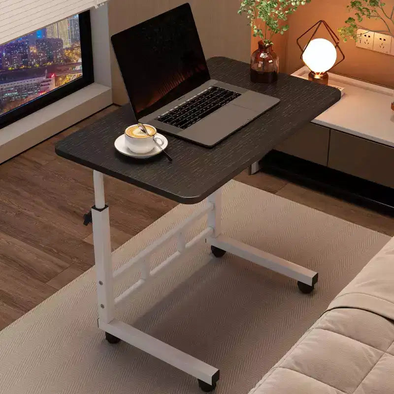 Adjustable Height Mobile Computer Desk with Wheels for Small Spaces, Rolling Standing Work Table for Home Office, Study and Bedroom