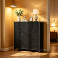 JIONJOY 10-Drawer Storage Cabinet - Easy Assembly Organizer for Bedroom, with Qnti-Toppling Design and Adjustable Feet,Black