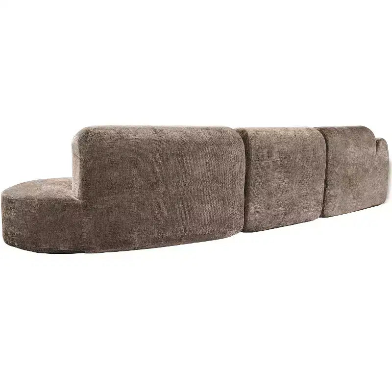 Christopher Knight Home Isolde 140 Modern 4-Seater Upholstered Curved Sectional Sofa