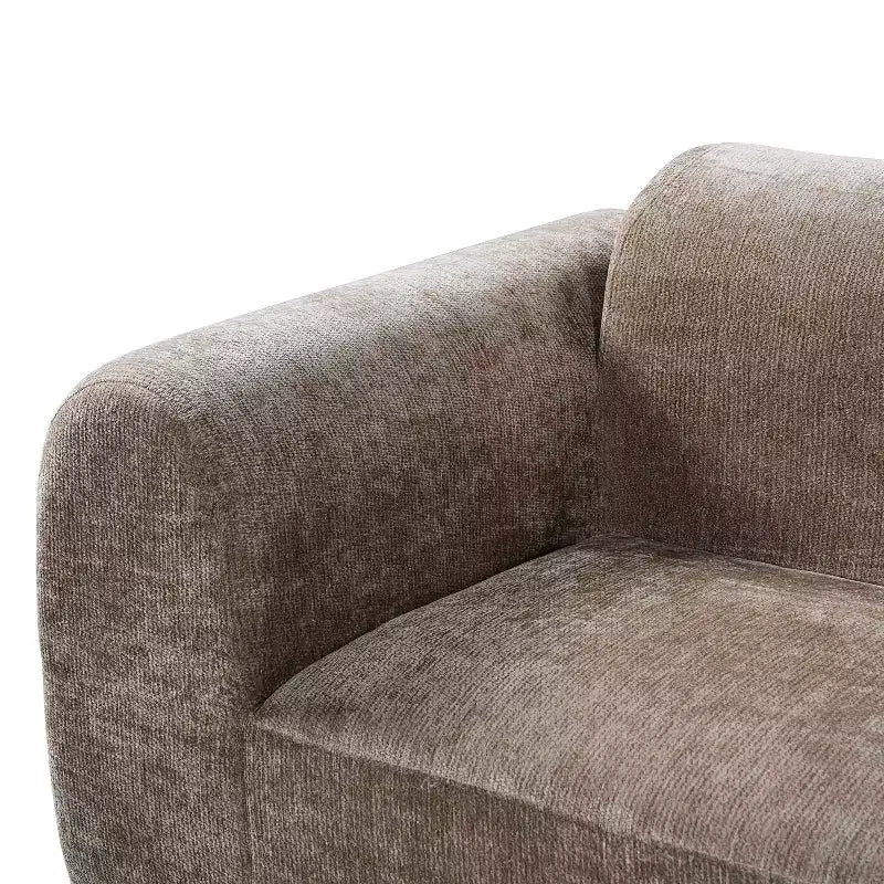 Christopher Knight Home Isolde 140 Modern 4-Seater Upholstered Curved Sectional Sofa