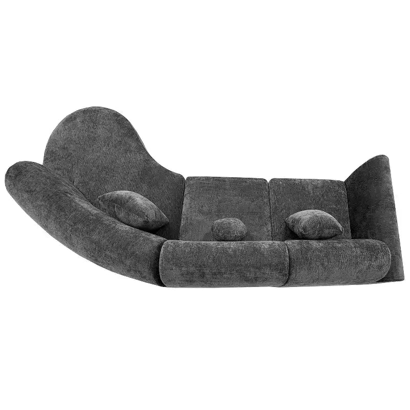 Christopher Knight Home Isolde 140 Modern 4-Seater Upholstered Curved Sectional Sofa