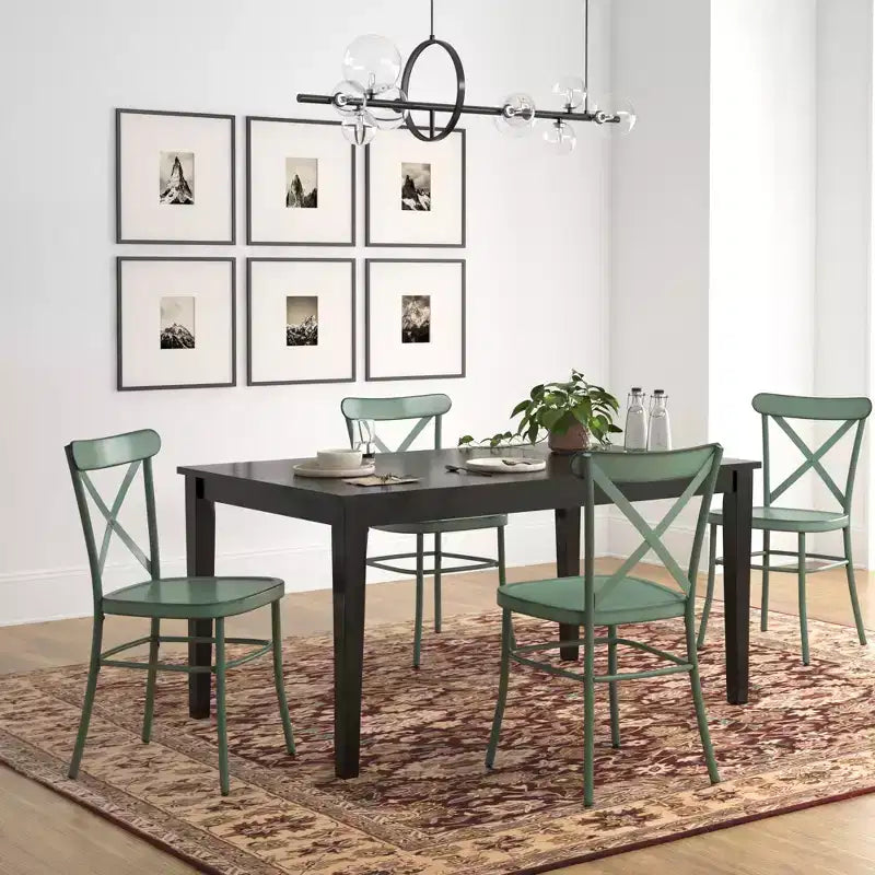 Salido Black Finish Dining Set - 5-Piece - iNSPIRE Q